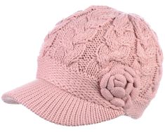 PRICES MAY VARY. Size : One size fits most ( Comfortable stretchy fit) Soft and cozy fleece lined hat is design for adding extra warmth in cold weather days / Keep your head and ears warm with double layer protection Curved peak for better eyes and nose coverage in the cold Various styles and colors of your choice High quality / Perfect for winter outdoor activities and winter holiday season gift BYOS Womens Winter Warm Fleece Lined Knitted Beret Beanie Hat Cap W/ Visor can be topped with many o Winter Stockings, Winter Headwear, Winter Outdoor Activities, Crochet Knit Hat, Hat Wool, Stocking Cap, Winter Chic, Visor Cap, Crochet Decoration