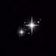 three stars are shining in the dark sky with no one around them to see them