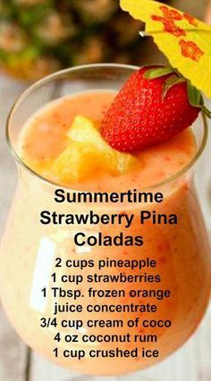 drinks recipes #HEALTHYDRINKS Resep Smoothie, Pina Coladas, Summertime Drinks, Punch Recipes