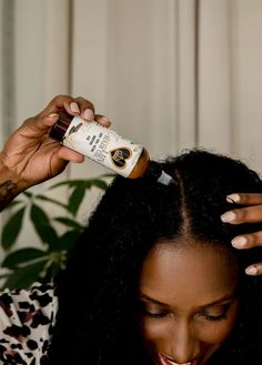 Did you know that hair oil is a sealant & primarily doesn’t ➕ moisture ? It seals in whatever condition your hair is in at that time. Sealing Dryness 👎🏾 or Sealing Moisture 👍🏾 . Our Lock Seal Retain Moisture Hair Oil does just that it! Gives you long term hydration by sealing in moisture and strengthening every hair strand! Because it's so lightweight, it can be used to oil your scalp, in styling or just to add shine. Includes: (1) 4oz Bottle of Hydrating Hair Oil Key Features: Seals in Moisture Minimizes Frizz All Natural Ingredients Lightweight- Won't Weigh Down Your Crown! Strengthens & Prevents Hair Breakage Minimizes Dandruff and Scalp Irritation. Adds Shine. For All Hair Types needing to Lock & Seal in Moisture! Directions: Shake well before use. Apply a generous amount of oil di Afro Hair Growth, Hydrating Hair Oil, Infused Hair Oil, Moisturizing Hair Oil, Herbal Hair Oil, Hair Dryness, Clary Sage Oil, Vanilla Oil, Moisture Hair