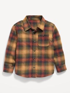 Cozy Long-Sleeve Plaid Pocket Shirt for Toddler Boys | Old Navy Boys Plaid Shirt, Boys Flannel, Summer Plaid, Kid Boy, Boys Plaid, Orange Plaid, Pocket Shirt, Long Sleeve Plaid, Plaid Flannel Shirt