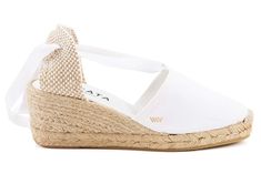 PRICES MAY VARY. Women's fashion shoes: Escala espadrille canvas wedges perfectly capture the spirit of the traditional Spanish espadrille. With a classic Mediterranean design, these 2 ½-inch shoes deliver an effortlessly chic vibe and feature extra cushioned inner soles to ensure you get to enjoy style with comfort. Plus, with soft, sleek ankle laces, they're easy to tie from any height and will stay in place all day long - no matter what you're getting up to. Handmade with love: Breathable 100 Cheap White Slingback Sandals For Beach, Casual Ankle-high Heels With Removable Insole, Designer Espadrilles, Spanish Espadrilles, Sell Shoes, Mediterranean Design, White Wedges, Wedge Espadrilles, Everyday Shoes