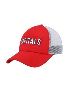 Hit the road in Washington Capitals style with this Team Plate hat. This cap from adidas features the team's wordmark across the front and mesh panels for extra comfort. The snapback design ensures this classic trucker cap will fit perfectly with any Washington Capitals look. 
Structured fit 
Snapback 
Five panel construction 
Officially licensed 
Stitched fabric applique with embroidered detail 
Mesh mid and rear panels 
Mid crown 
Curved bill 
One size fits most 
Embroidered fabric applique wi Mesh Trucker Hat With Curved Visor For Baseball, Casual Trucker Hat With Mesh Back For Sports Events, Casual Mesh Back Baseball Cap For Sports Events, Casual Mesh Back Baseball Cap For Sports, Sporty Trucker Hat With Embroidered Logo For Baseball Season, Mesh Snapback Hat For Baseball Season Sports Events, Mesh Trucker Hat With Curved Visor For Sports Events, Sporty Mesh Snapback Hat For Baseball Season, Mesh Back Baseball Cap For Sports Events