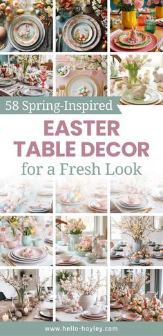 58 Spring-Inspired Easter Table Decorations for a Fresh Look Easter Table Decor Ideas, Easter Table Centerpieces, Traditional Table Setting, Easter Table Setting, Rose Gold Table, Easter Table Decor, Easter Table Runners, Romantic Table, Easter Table Settings