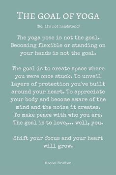 the goal of yoga is not to stand on your hands