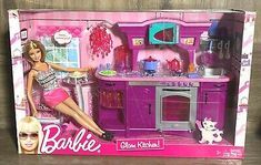 the barbie kitchen playset is in its box