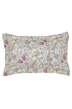 a rectangular pillow with an ornate pattern on it