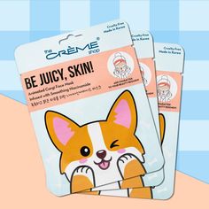 Animated Corgi, Corgi Face, Bday Stuff, Macaron Lip Balm, The Crème Shop, Korean Facial, Super Easy Hairstyles, Creme Shop, Skin Face Mask