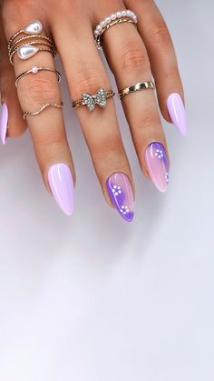 #naildesign #nailsoftheday #art #fashion #nailartaddict #nailidea #nailsoftheday #nailartdesigns #design #nailbeauty #aesthetic #acrylic #acrylicnaildesigns #nailpainthack #nailcolortrends #trendy #trendylooks #life #lifestyle #fashionblogging #luxury #luxurylifestyle 2024 Ongles Violet Pastel, Cute Nails Purple, Beautiful Nail Colors, Nails Lavender, Ongles Gel Violet, August Nails, Back To School Nails, Hard Nails