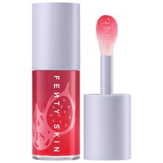 Find FENTY SKIN Fenty Treatz Hydrating + Strengthening Lip Oil on Editorialist. An ultra-hydrating lip oil that goes on clear and cushions lips with decadent fruit oils and vitamin-rich Cherry extracts. Strengthens the lips' moisture barrier for a softer, more kissable pout. Skin Type: Normal, Dry, Combination, and OilySkincare Concerns: DrynessFormulation: OilHighlighted Ingredients:- Sweet Cherry Seed Oil: Infuses lips with essential fatty acids; moisturizes and nourishes.- Barbados Cherry and Wild Cherry Extracts: Antioxidant rich; condition and renew lips. Lips With Fruit, Barbados Cherry, Fenty Skin, Wild Cherry, Lip Scrub, Fenty Beauty, Lip Oil, Dragon Fruit, Lip Care