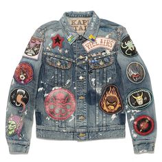 Kapital Denim, Marvel Halloween, Marvel Collection, Blue In Green, Diy Denim Jacket, Jacket Ideas, Ocean Aesthetic, Battle Jacket