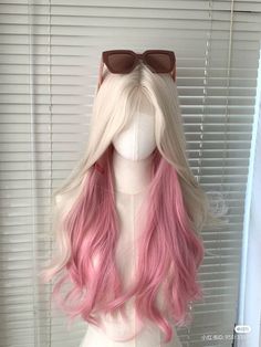 Kpop Hair Color, Kpop Hair, Blonde With Pink, Dyed Hair Inspiration, Kawaii Hairstyles