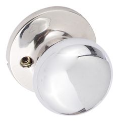 an image of a chrome door knob