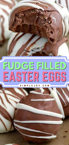 Looking for a simple Easter dessert? These Fudge-Filled Easter Eggs look gourmet but they are actually super easy! It's one easy Easter recipe to try! Fudge Filled Easter Eggs, Simple Easter Dessert Recipes, Easter Egg Recipes, Fluff Fudge, Cheesecake Ganache, Simple Easter Desserts, Chocolate Eggs Easter, Easter Fudge, Filled Easter Eggs