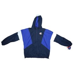 Champion Mens Stadium Anorak Jacket Athletic Medium Weight Water Resistant L Men's Size Large. 100% Polyester Hooded Medium Weight Jacket Blue White. New With Tags. Why Shop With Us?Customer Service Is Our #1 Priority Excellent Pricing Excellent Feedback Quality Assurance Fast Shipping Feedbackif You Are Completely Satisfied With Your Purchase Please Leave Us Positive Feedback. If There Is An Issue With Your Order, Please Understand We Are Human And We Do Make Mistakes. Please Send Us A Message Navy Long Sleeve Windproof Windbreaker, Navy Long Sleeve Windbreaker With Pockets, Navy Nylon Windbreaker For Winter, Navy Nylon Winter Windbreaker, Blue Functional Track Jacket For Winter, Blue Functional Winter Track Jacket, Blue Windproof Long Sleeve Hooded Jacket, Navy Windbreaker With Pockets For Hiking, Navy Windbreaker For Winter Outdoor Activities