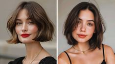 Why the French bob is the superior choice over its traditional counterpart the box bob. French Bob Haircut, Box Bob, Bobs For Round Faces, Blonde Lob, French Bob, French Girls, Bob Haircut, Healthy Hair Growth, Fashion Tv