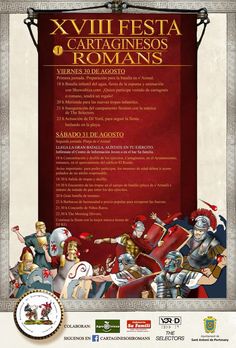 the poster for an event with knights and knights in red, white and gold colors