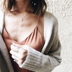 | delicates | Initial Disc Necklace, October 19, Disc Necklace, Well Dressed, Teen Fashion, Look Fashion, Autumn Winter Fashion, Style Me, See More