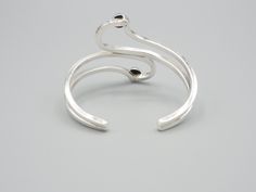 "Vintage Modernist sterling silver contemporary abstract polished high shine cut out wave cuff bracelet. Elegant, shiny, polished bangle with abstract wave cut out design. Bracelet measure 5.5\" end to end with 1.25\" gap. However, it can be adjusted for a smaller / larger wrist. Bracelet measures 1.8\" in width. Weight is 33.8 grams. Very good vintage condition! Thank you! (N90)" Bracelet Elegant, Wrist Bracelet, Design Bracelet, Abstract Waves, Cut Out Design, Vintage Jewels, Beautiful Bracelet, Post Earrings, Cuff Bracelet