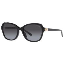 Accessorize elegantly with Coach� HC8349U Sunglasses for Ladies. Coach eyewear is characterized by its authentic American heritage, exceptional materials, and stylish trendy designs. These Coach sunglasses feature lightweight polyamide lenses complete with a gradient tint that transitions smoothly from solid to transparent. These Coach sunglasses for women have acetate frames with golden hinge accents and oversized lenses. Manufacturer style #: HC8349U.    Lightweight polyamide lenses provide UV Elegant Sunglasses With Gradient Lenses, Elegant Formal Sunglasses With Polarized Lenses, Classic Coach Sunglasses With Polarized Lenses, Elegant Matte Black Polarized Sunglasses, Elegant Matte Black Sunglasses For Formal Occasions, Matte Black Sunglasses With Gradient Lenses For Formal Occasions, Elegant Cat Eye Polarized Sunglasses, Classic Full Rim Sunglasses For Formal Occasions, Elegant Formal Sunglasses With Uva Protection