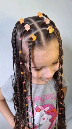 Toddler Hair Clips Styles, Kids Hairstyles Long Hair, Hair Styles For Little Kids, Hairstyles For Kindergarteners, Easy Hairstyles For Kids Black, Cute Braided Hairstyles For Kids, Toddler Hairstyles Girl Fine Hair, Picture Day Hair