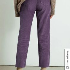 High Waisted Purple Straight Leg Jeans Purple Cotton Bottoms For Fall, Purple Corduroy Bottoms With Pockets, Casual Purple Corduroy Bottoms, Pacsun Pants, Corduroy Jeans, Jeans Color, Colored Jeans, Pacsun, Color Purple