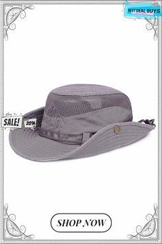 Fishing Hat for Men and Women Breathable Cotton Sun Hat Safari Boonie Cap Breathable Bucket Hat With Curved Brim For Fishing, Adjustable Gray Fishing Hat, Adjustable Gray Hat For Fishing, Durable Casual Bucket Hat For Fishing, Casual Durable Bucket Hat For Fishing, Gray Casual Fishing Hat, Casual Gray Fishing Hat, Durable Brimmed Hats For Fishing, Breathable Short Brim Hat For Camping