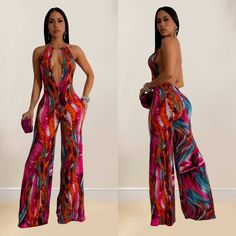 Gender: Women Type:Jumpsuits Feature:Printed Sleeveless Deep V Colorblock Backless Long Jumpsuit Material:Polyester Style:Casual/Fashion Color:Black Size:S. M. L. XL. 2XL Please Note:All Dimensions Are Measured Manually With A Deviation Of 1 To 3cm. Multicolor Stretch V-neck Jumpsuits And Rompers, Tropical V-neck Printed Jumpsuits And Rompers, Tropical Printed V-neck Jumpsuits And Rompers, Multicolor Tropical Print V-neck Jumpsuits And Rompers, Multicolor Printed Maxi-length Jumpsuits And Rompers, Long Jumpsuits, Printed Jumpsuit, Flowing Maxi Dress, Glamorous Evening Gowns