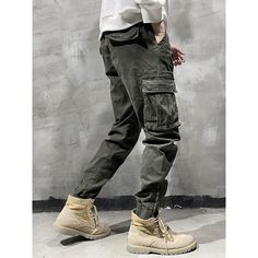 Functional Plus Size Cargo Pants Fabric: 95% cotton+5% spandex Size: S, M, L, XL, 2XL, 3XL, 4XL, 5XL, 6XL, XL Multiple Color Selections: Army Green, Black, Gray  Season: Spring, Fall, Winter Cotton Sweatpants With Multiple Pockets, Full-length Cotton Sweatpants With Multiple Pockets, Full Length Cotton Sweatpants With Multiple Pockets, Cotton Trousers For Outdoor Wear, Cotton Trousers For Outdoor, Outdoor Cotton Full-length Bottoms, Outdoor Full-length Cotton Pants, Outdoor Full-length Cotton Bottoms, Full Length Cotton Sweatpants For Outdoor