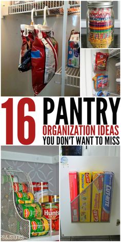 the pantry organization ideas you don't want to miss are organized in six different ways