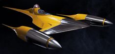 a yellow and silver fighter jet flying through the air