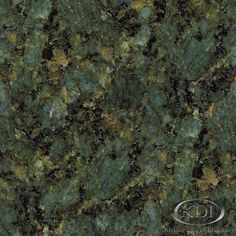 an image of green marble textured with gold and brown accents on it's surface