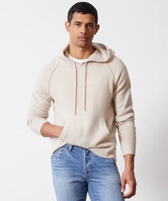 Nomad Cashmere Hoodie in Bisque Cashmere Outfits, Cashmere Hoodie, Todd Snyder, Sweater Fashion, Wool Yarn, Sport Coat, Down Jacket, Sweater Hoodie, Hoodie Fashion