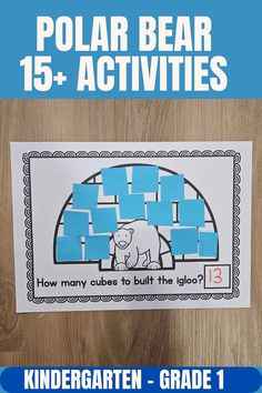 polar bear activities for kids to learn how many cubes are in the iceberg