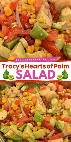 Here's an easy Tracy’s Hearts of Palm Salad you shouldn't miss! Add this best salad recipe to your set of Memorial Day party food for a tasty side. Made with hearts of palm, tomatoes, and avocado tossed in a simple dressing! Perfectly compliments any meal! Hearts Of Palm Salad Recipes, Memorial Day Party Food, Hearts Of Palm Salad, Memorial Day Party, Best Salad