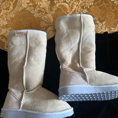 Australian Handmade Tall Ugg Boots From Sheep Skin. New. Never Worn. Without Tag! Casual Cream Slip-on Boots, Classic Tall Ugg Boots, Tall Ugg Boots, Tall Ugg, Ugg Boots Tall, Sheep Skin, Ugg Boots, Bootie Boots, Sheep