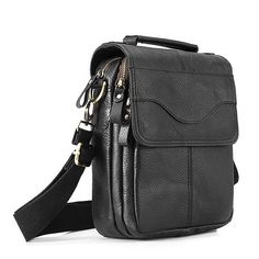 Quality Leather Male Casual Design Shoulder Messenger bag Cowhide Fashion Cross-body Bag 8" Tablet Tote Mochila Satchel [23y 8m 4d] Casual Design, Leather Messenger Bag, Shoulder Messenger Bag, Leather Messenger, Free Bag, Casual Bags, Satchel Bags, Womens Backpack, Cow Leather