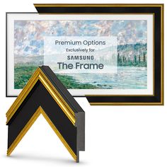 Premiere Frames | Frame My TV Gold Frame Tv, Tv The Frame, How To Make Decorations, Transitional Contemporary