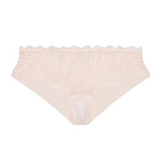 A sheer, stylish shorty. With its full lace front and pleated tulle back, the Reve Shorty Brief is a lingerie style that's both elegant and feminine – ideal for all body shapes. Designed to sit midrise, this underwear is sheer and has a flattering, boyleg cut that creates a naturally round shape, with half cheek coverage and scalloped trim on the waist and top of the thigh. It sits invisibly under clothing, while a comfortable, 100% cotton gusset makes these panties a wardrobe essential. Style# Pink Lace Bottoms With Delicate Details, Feminine Lace Seamless Bottoms, Feminine Seamless Lace Bottoms, Feminine Pink Bottoms With Delicate Lace, Pink Stretch Lace Bottoms, Stretch Pink Lace Bottoms, Elegant Pink Lace Bottoms, Feminine Pink Bottoms With Lace Trim, Pink Feminine Bottoms With Lace Trim