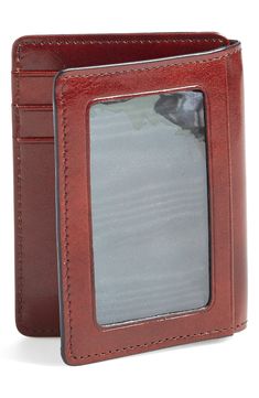 Richly colored leather structures a slim front pocket wallet with a lined ID window. Style Name:Bosca Old Leather Front Pocket Id Wallet. Style Number: 569396. Available in stores. Window Exterior, Window Interior, Front Pocket Wallet, Id Wallet, Pocket Wallet, Colored Leather, Money Clip, Front Pocket, Card Slots