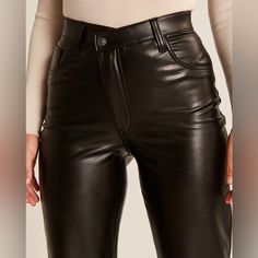 Brand New With Tags. Size 33 Or Size 16. 19” Waist 11” Rise 29.5” Inseam Trendy Fitted Leather Pants With Belt Loops, Trendy Fitted Pants With Belt Loops, Edgy Fitted High Rise Pants, Edgy Fitted Bottoms For Fall, Fitted Edgy Bottoms For Fall, Classic Bottoms For Fall Night Out, Classic Bottoms For Night Out In Fall, Leather Pants Outfit, Vegan Leather Leggings