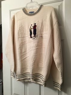 Crusader Reef Golf Sweater “The Payoff” Men’s Medium. Condition is Pre-owned. Shipped with USPS Priority Mail Padded Flat Rate Envelope. Golf Style Men, Golf Sweater, Graphic Sweaters, Golf Fashion, Vintage Sweater, Crusades, Vintage Sweaters, Design Inspo, Priority Mail