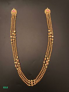 Havala Jewellery, Navarathna Necklace, New Gold Jewellery Designs, Antique Gold Jewelry Indian, Pearl Jewelry Design, Beautiful Gold Necklaces