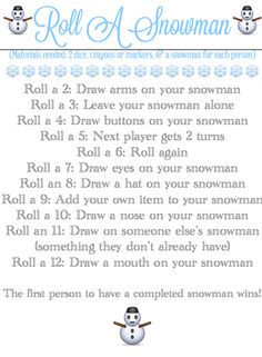 a snowman poem with instructions for how to make it