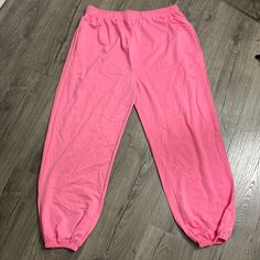 Nwt Women Pink Pants Joggers Size 2xl New High Waist Baggy Joggers With Elastic Waistband, Baggy High-waist Joggers With Elastic Waistband, Casual High Waist Sweatpants For Loungewear, Casual High-waist Loungewear Sweatpants, Pink Bottoms With Elastic Waistband For Streetwear, Baggy High Waist Joggers For Loungewear, Pink Pants With Elastic Waistband For Streetwear, Casual High Waist Sweatpants With Elastic Waistband, Sporty Pink Straight Leg Bottoms