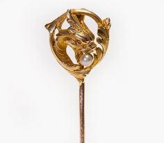 Art Nouveau 8K Gold Griffin Pearl Stick Pin Facebook Art, Stick Pins, World Building, Amulets, The Pearl, Accessories Unique, Costume Design, Vintage Watches, Timeless Beauty