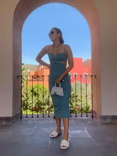 Spring vacation outfit inspo. I love all of the cut outs on this maxi dress! Easy to dress up or down too. I'm wearing a size S. // vacation outfit, revolve outfits, beach vacation, resort wear, spring dress, vacation dress Mexico Summer Outfits, Vacay Dress, Mexico Summer, Resort Outfits