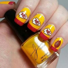 Chiefs nails Chiefs Nail Designs