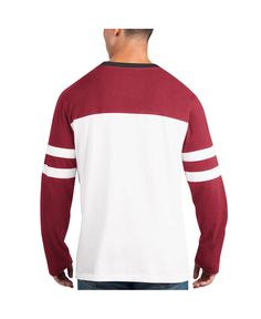 Make a spirited upgrade to your collection of Arizona Cardinals gear with this Halftime T-shirt by Starter. It features the team wordmark on satin fabric above an oversized Arizona Cardinals logo so that your enthusiasm stands out in a major way. The classic crew design gives this striking top a casual feel. White Varsity Jersey T-shirt, White Long Sleeve College T-shirt, White Long Sleeve T-shirt For College, Casual Jersey T-shirt For Game Day, White Varsity Jersey Tops, White Jersey T-shirt For College, Collegiate White Top For Fall, Casual Jersey Shirt With Crew Neck, Casual Crew Neck Jersey Shirt