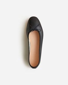 J.Crew: Zoe Ballet Flats In Leather For Women Shoe Carousel, Sneaker Dress Shoes, Black Ballet Flats, Boys Sneakers, Leather Ballet Flats, Sweaters And Leggings, Sweater Sale, Heeled Loafers, Girls In Love